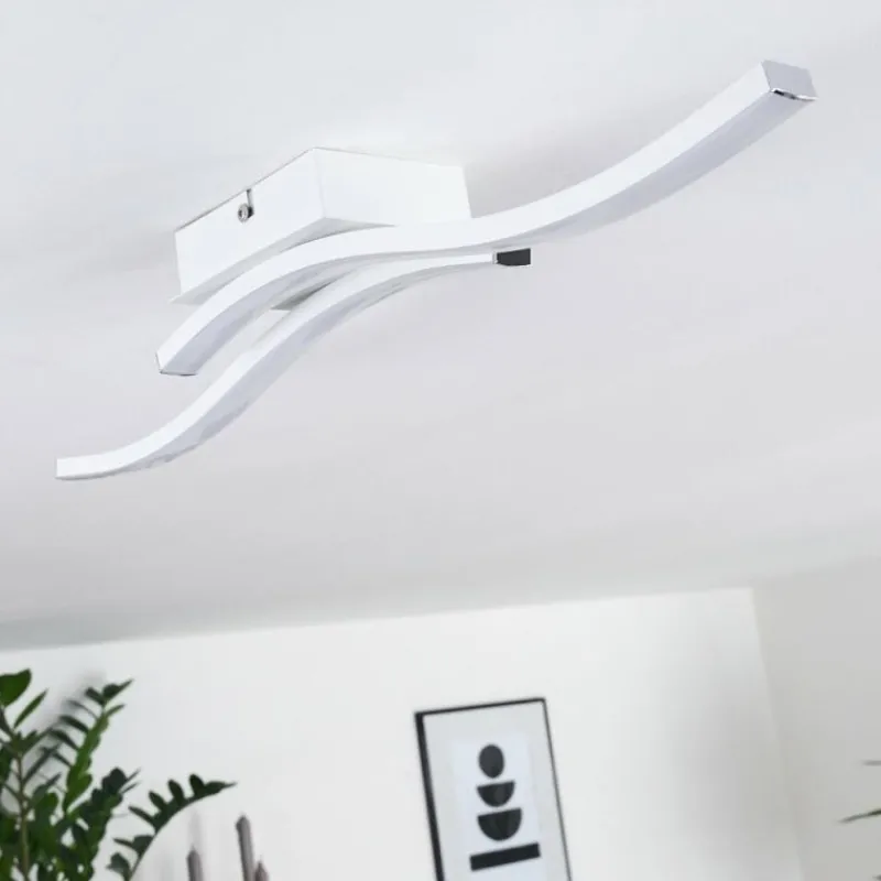 hofstein Plafonnier Letala LED Blanc, 2 lumières* Éclairage Led