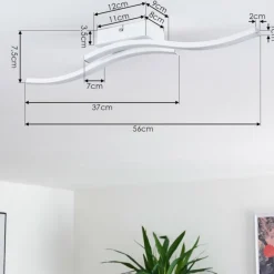 hofstein Plafonnier Letala LED Blanc, 2 lumières* Éclairage Led
