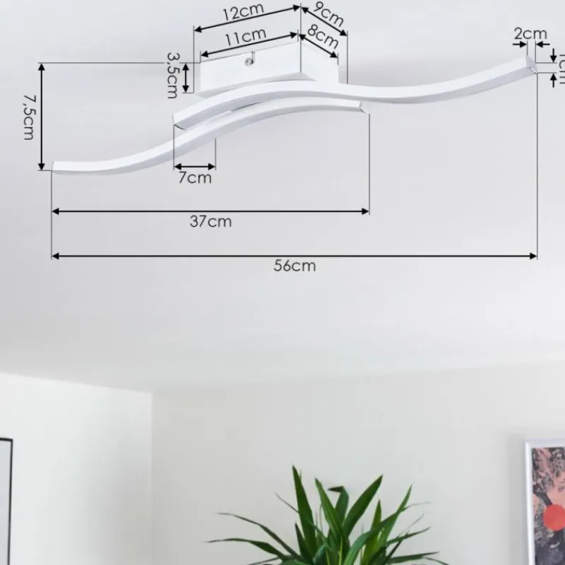 hofstein Plafonnier Letala LED Blanc, 2 lumières* Éclairage Led