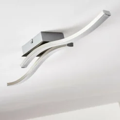 hofstein Plafonnier Letala LED Chrome, Nickel mat, 2 lumières* Éclairage Led