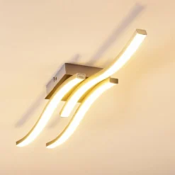 hofstein Plafonnier Letala LED Chrome, Nickel mat, 3 lumières* Éclairage Led