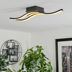 hofstein Plafonnier Letala LED Couleur bois, 3 lumières