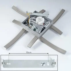 hofstein Plafonnier Letala LED Nickel mat, 4 lumières