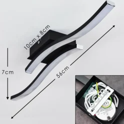 hofstein Plafonnier Letala LED Noir, 2 lumières