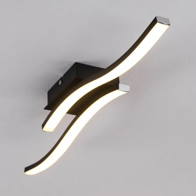 hofstein Plafonnier Letala LED Noir, 2 lumières