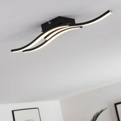 hofstein Plafonnier Letala LED Noir, 3 lumières