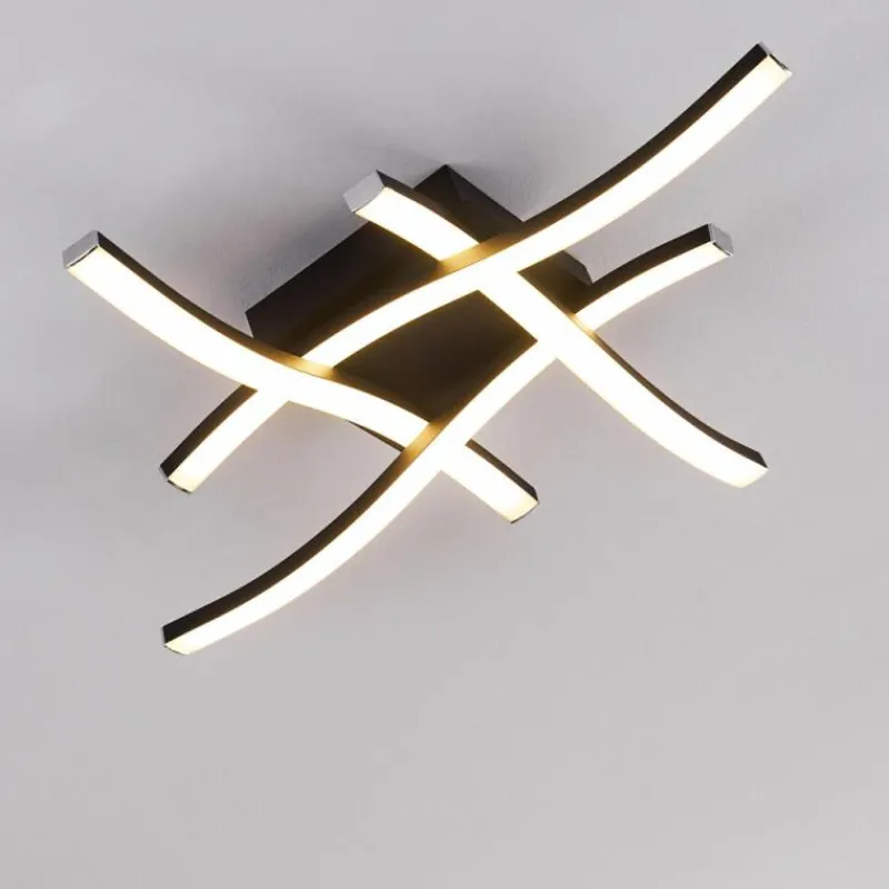 hofstein Plafonnier Letala LED Noir, 4 lumières