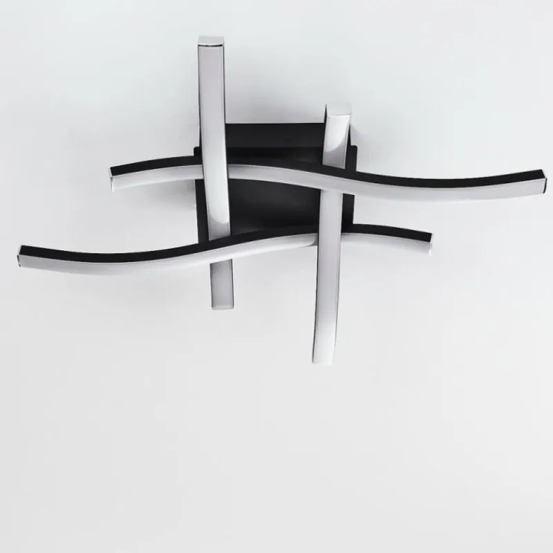 hofstein Plafonnier Letala LED Noir, 4 lumières