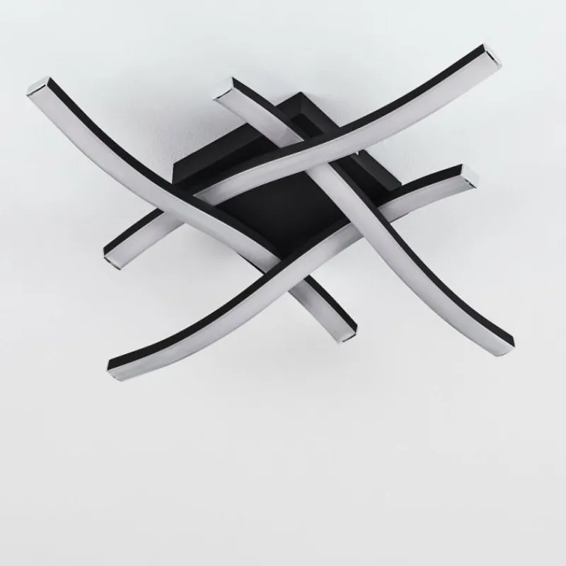 hofstein Plafonnier Letala LED Noir, 4 lumières