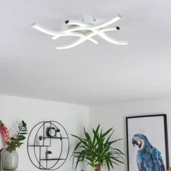 hofstein Plafonnier Letala LED Noir, 4 lumières