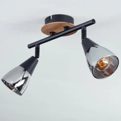 hofstein Plafonnier Leteque Écru, Noir, 2 lumières