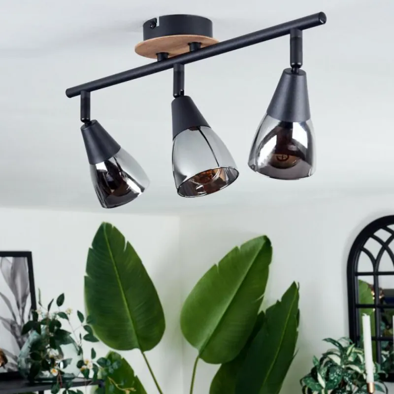 hofstein Plafonnier Leteque Écru, Noir, 3 lumières