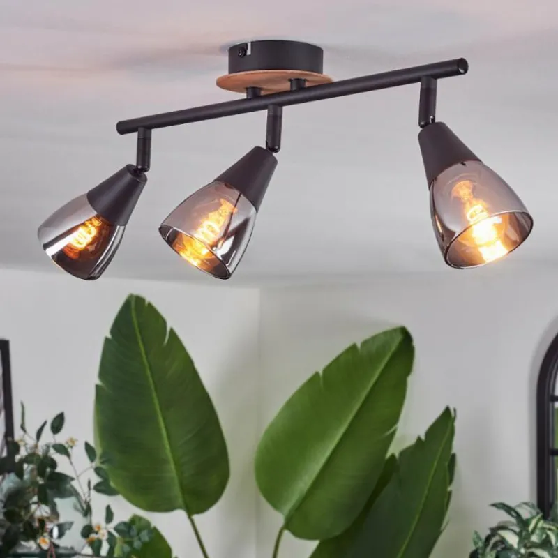 hofstein Plafonnier Leteque Écru, Noir, 3 lumières