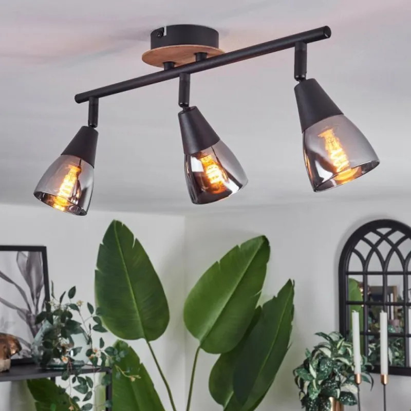 hofstein Plafonnier Leteque Écru, Noir, 3 lumières