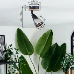 hofstein Plafonnier Leteque Écru, Noir, 1 lumière