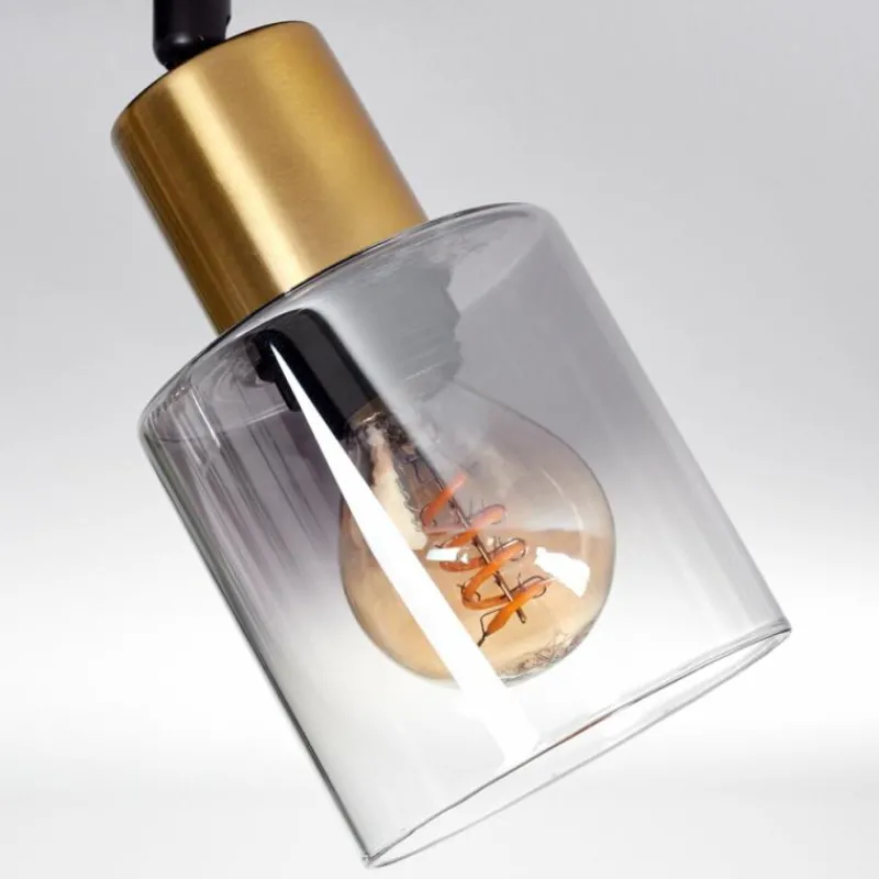 hofstein Plafonnier Leteque Noir, 2 lumières