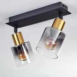 hofstein Plafonnier Leteque Noir, 2 lumières