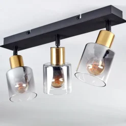 hofstein Plafonnier Leteque Noir, 3 lumières