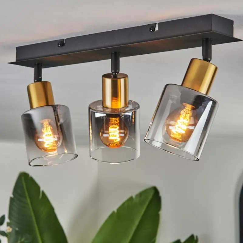 hofstein Plafonnier Leteque Noir, 3 lumières