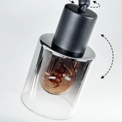 hofstein Plafonnier Leteque Noir, 3 lumières