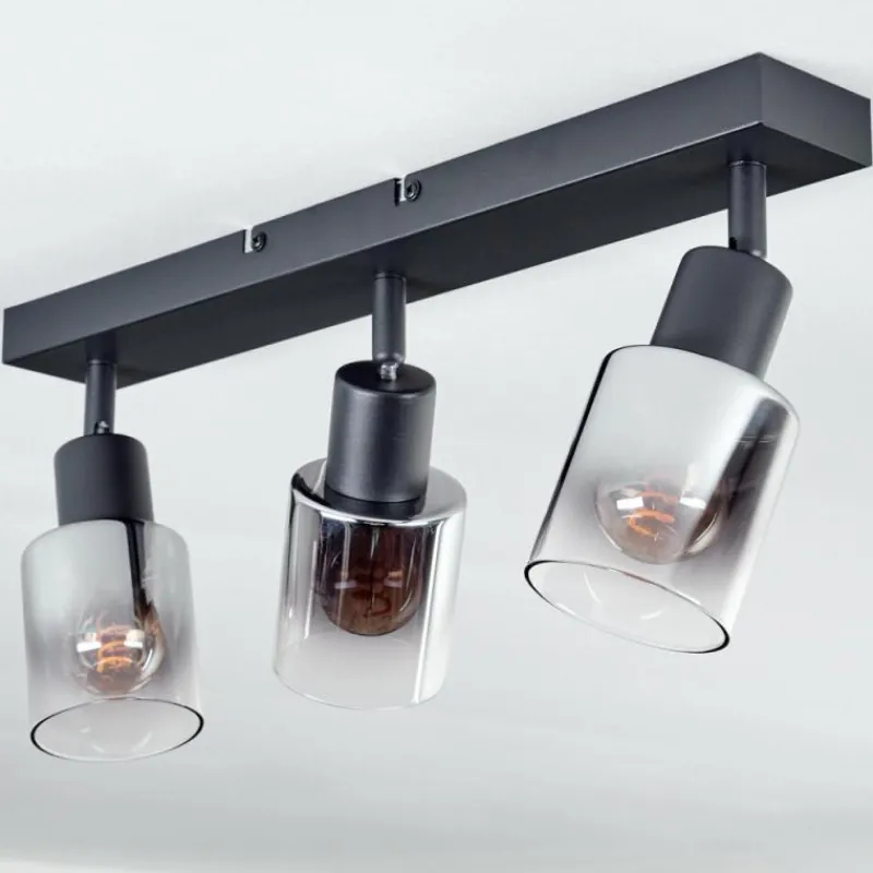 hofstein Plafonnier Leteque Noir, 3 lumières