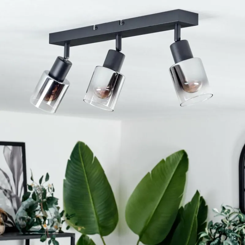 hofstein Plafonnier Leteque Noir, 3 lumières