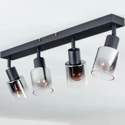 hofstein Plafonnier Leteque Noir, 4 lumières