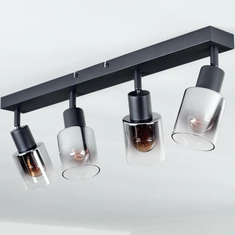 hofstein Plafonnier Leteque Noir, 4 lumières