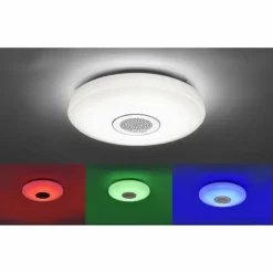 Luminaires Leuchten Direkt Plafonnier Leuchten Direkt PELVO LED Blanc, 1 lumière, Télécommandes, Changeur de couleurs* Éclairage Led