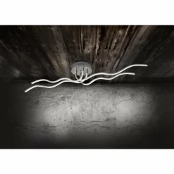 Luminaires Leuchten Direkt Plafonnier Leuchten Direkt WAVE LED Acier inoxydable, 4 lumières* Éclairage Led