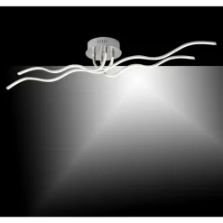 Luminaires Leuchten Direkt Plafonnier Leuchten Direkt WAVE LED Acier inoxydable, 4 lumières* Éclairage Led