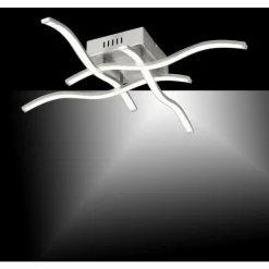 Luminaires Leuchten Direkt Plafonnier Leuchten Direkt WAVE LED Acier inoxydable, 4 lumières* Éclairage Led