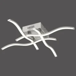 Luminaires Leuchten Direkt Plafonnier Leuchten Direkt WAVE LED Acier inoxydable, 4 lumières* Éclairage Led