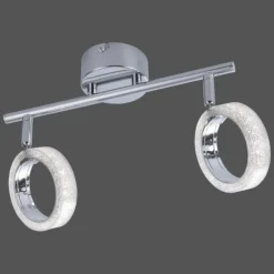 Luminaires Leuchten Direkt Plafonnier Leuchten Direkt ANGELO LED Chrome, 2 lumières