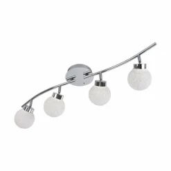 Luminaires Leuchten Direkt Plafonnier Leuchten Direkt MIKO LED Chrome, 4 lumières, Télécommandes, Changeur de couleurs* Éclairage Led