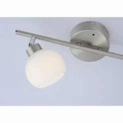 Luminaires Leuchten Direkt Plafonnier Leuchten Direkt LOLA-LOTTA LED Acier inoxydable, 2 lumières, Télécommandes, Changeur de couleurs