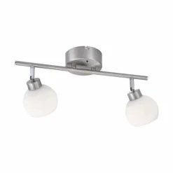Luminaires Leuchten Direkt Plafonnier Leuchten Direkt LOLA-LOTTA LED Acier inoxydable, 2 lumières, Télécommandes, Changeur de couleurs