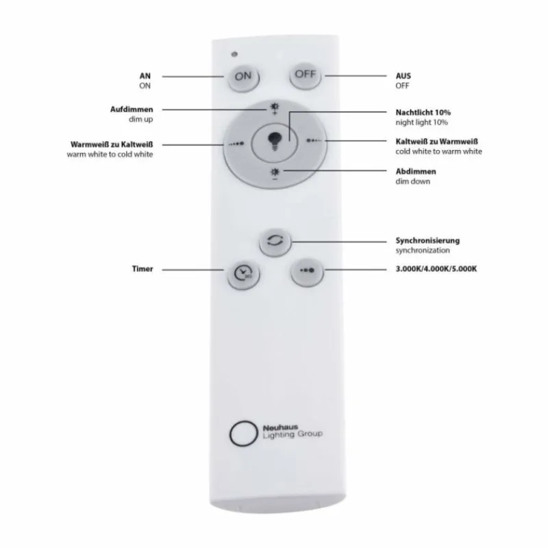 Luminaires Leuchten Direkt Plafonnier Leuchten Direkt JUPITER LED Blanc, 1 lumière, Télécommandes* Éclairage Led