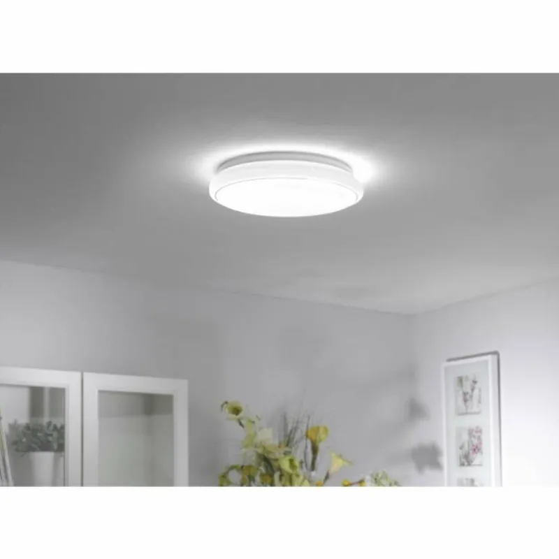 Luminaires Leuchten Direkt Plafonnier Leuchten Direkt JUPITER LED Blanc, 1 lumière, Télécommandes* Éclairage Led
