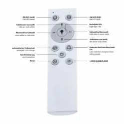 Luminaires Leuchten Direkt Plafonnier Leuchten Direkt LUISA LED Blanc, 1 lumière, Télécommandes, Changeur de couleurs* Éclairage Led