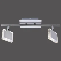 Luminaires Leuchten Direkt Plafonnier Leuchten Direkt Tony LED Chrome, Nickel mat, 2 lumières* Spots Et Projecteurs