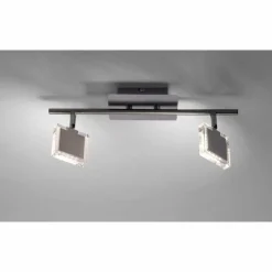 Luminaires Leuchten Direkt Plafonnier Leuchten Direkt Tony LED Chrome, Nickel mat, 2 lumières* Spots Et Projecteurs