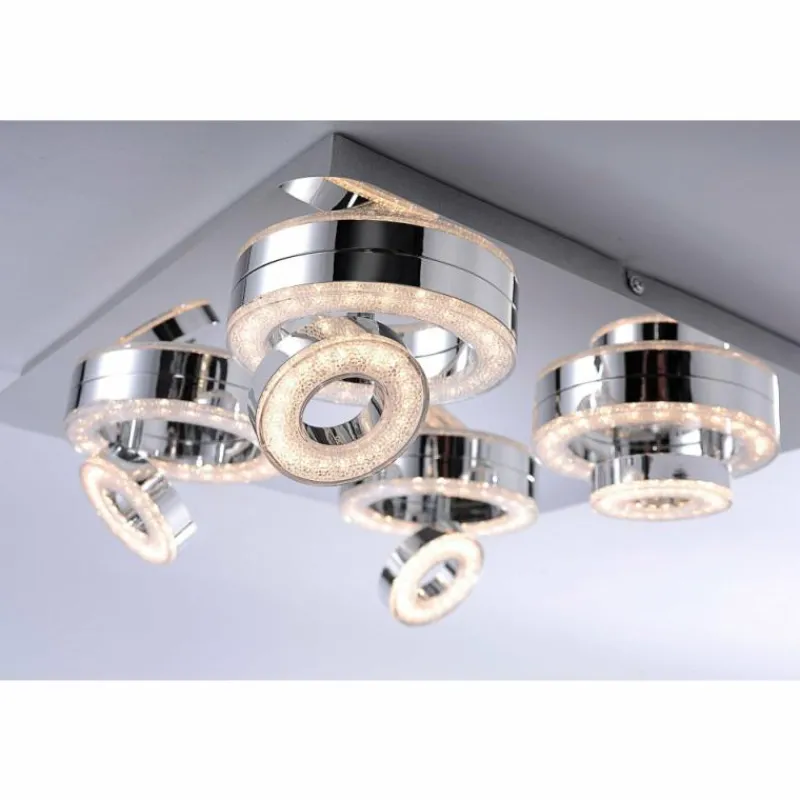 Luminaires Leuchten Direkt Plafonnier Leuchten Direkt Tim LED Chrome, 8 lumières* Éclairage Led
