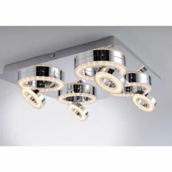Luminaires Leuchten Direkt Plafonnier Leuchten Direkt Tim LED Chrome, 8 lumières* Éclairage Led