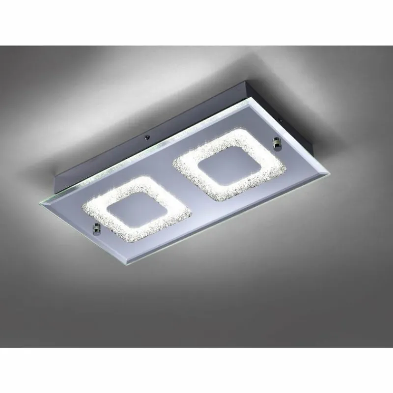 Luminaires Leuchten Direkt Plafonnier Leuchten Direkt LISA LED Chrome, 2 lumières