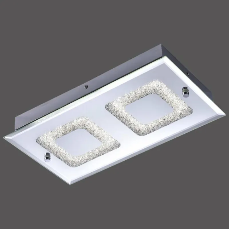 Luminaires Leuchten Direkt Plafonnier Leuchten Direkt LISA LED Chrome, 2 lumières