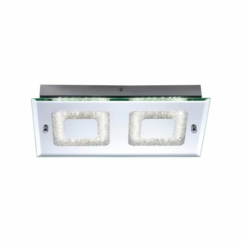 Luminaires Leuchten Direkt Plafonnier Leuchten Direkt LISA LED Chrome, 2 lumières