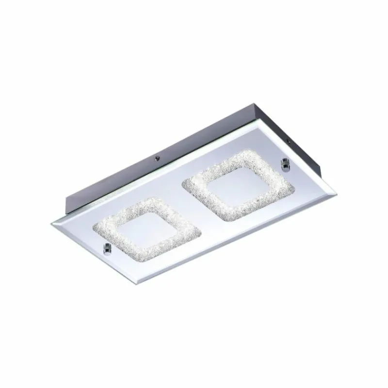 Luminaires Leuchten Direkt Plafonnier Leuchten Direkt LISA LED Chrome, 2 lumières