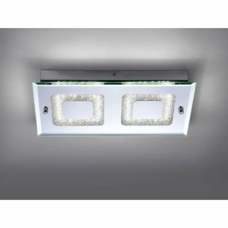 Luminaires Leuchten Direkt Plafonnier Leuchten Direkt LISA LED Chrome, 2 lumières