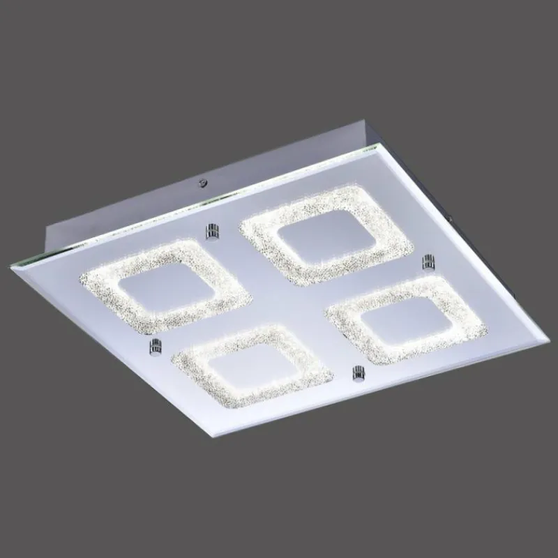 Luminaires Leuchten Direkt Plafonnier Leuchten Direkt LISA LED Chrome, 1 lumière